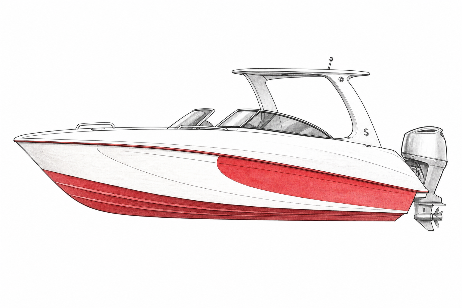 CBY 888X — watercolor side profile