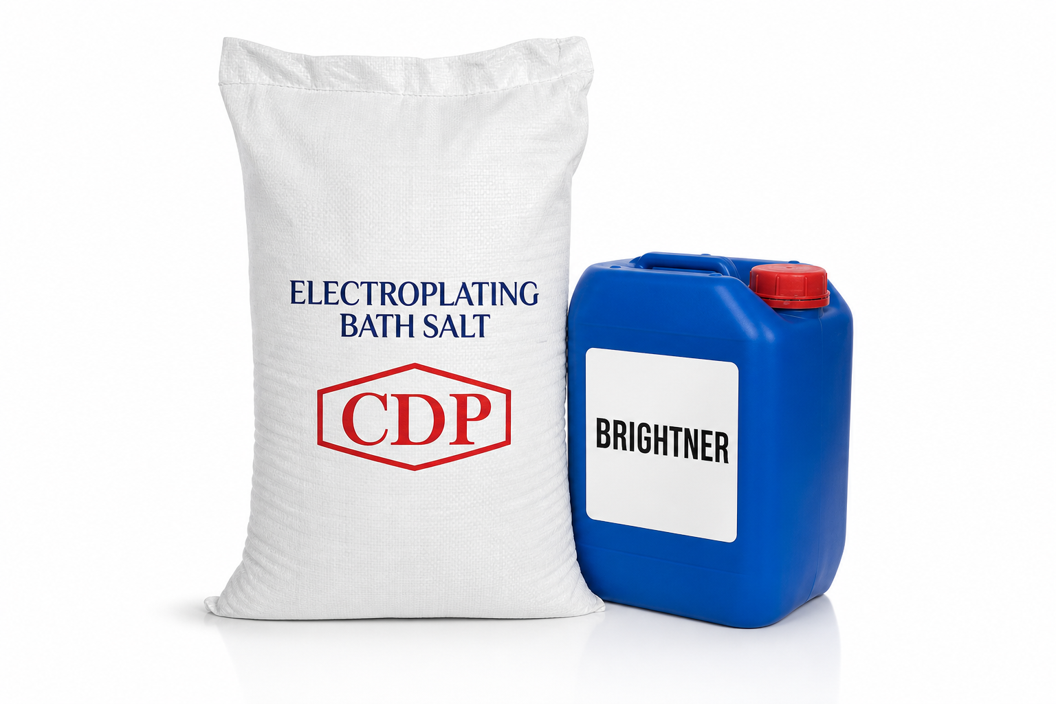 Electroplating bath salts and brightener chemicals