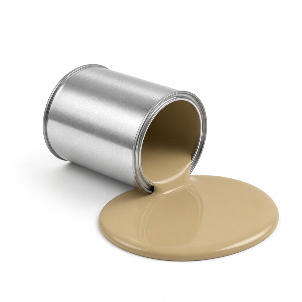 Ivory pigment paste in metal can