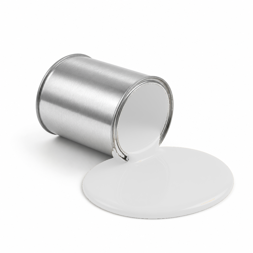 White pigment paste in metal can
